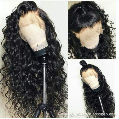 Uniky 10A Cuticle Aligned Virgin Indian Hair Raw Unprocessed Lace Frontal Wig Loose Deep Wave Women Human Hair Lace Front Wigs